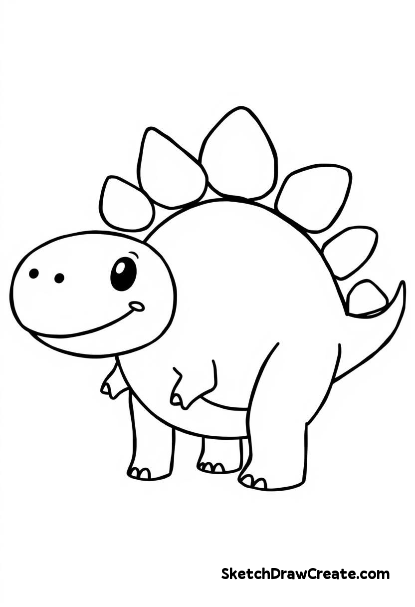 15 Easy Cute Dinosaur Drawing Ideas to Try Sketch Draw Create