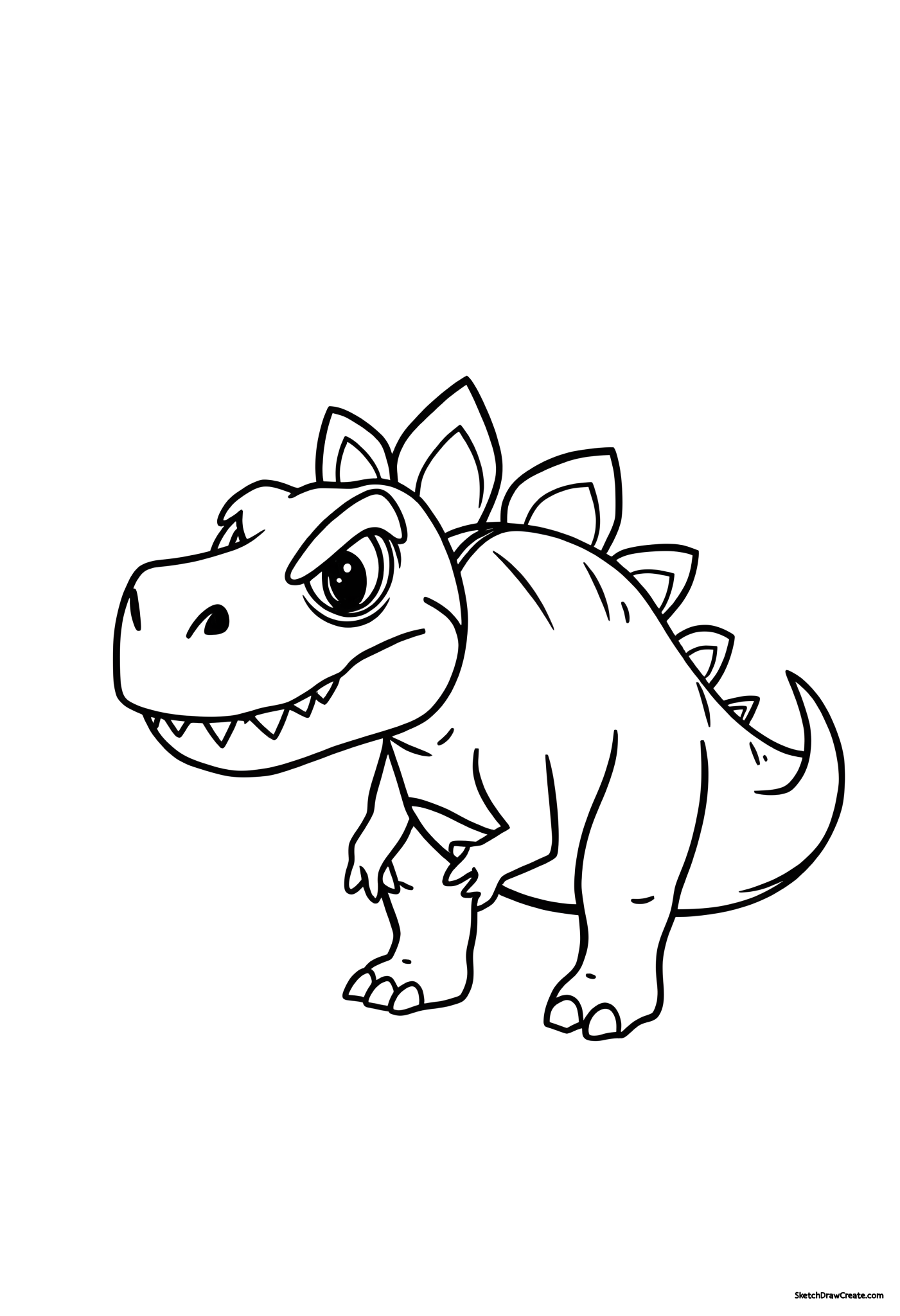15 Easy Cute Dinosaur Drawing Ideas to Try Sketch Draw Create
